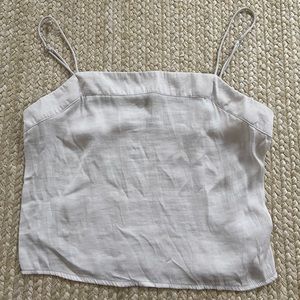 Urban Outfitters Cream Silk Tank Top